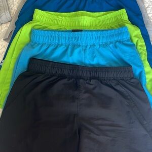 Under Armour Boys' Active Shorts Set - Black, Bright Blue, Lime
